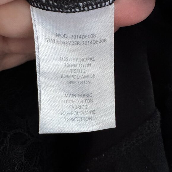 Carven Lace Trimmed Tank Top in Black, size Large (fits M/L) - Picture 3 of 4